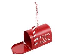 SOLUSTRE Mini Boîte Aux Lettres Père Noël Décoration Suspendue pour Sapin de Noël Support Lettre Santa Ornement pour Maison et Centre Commercial