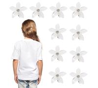 SOLUSTRE Mini Pinces à Cheveux à Fleurs Strass Blanc et Lot de 20 pour ou Accessoires Adorables et Légers Légers pour Coiffures Variées pour Usage Quotidien ou Séances Photo Usage