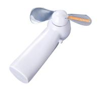 SOLUSTRE Mini Ventilateur Portatif Léger en Plastique et Métal Lumière LED Éclatante, Surface Lisse, pour Bureau