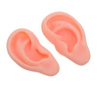 SOLUSTRE Modèle Oreille Silicone Réaliste 5d pour Entraînement Perçage et Vitrine à Boucles D'oreilles, Paire Gauche et Droite, Couleur Rose, Léger et Confortable