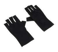 SOLUSTRE Moufles UV pour Ongles en Gel Noirs en Polyester Respirant, Protection UV pour Manucure en Gel, Réduisant le Risque de Déchirure, pour Salon ou Usage DIY