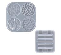 SOLUSTRE Moule en Silicone pour Dessous de Tasse à Thé DIY, 2 Pièces, Design Simple et Créatif, Pratique et Lisse, pour Réunion de Famille ou Goûter