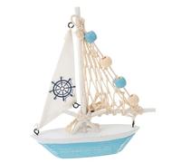 SOLUSTRE Nautical Table Sailboat Model Décoration Style Méditerranéen Centre De Table Plage pour Bureau Et Maison