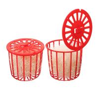 SOLUSTRE Nid de Cage pour Oiseaux en Plastique Corde de Jute, Lot de 2 Nids de Reproduction pour Perruches et Canaris, de Nidification Stimulant pour Cages D’Oiseaux Petits et Moyens,