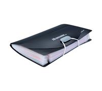 SOLUSTRE Organiseur de Dossiers Extensible Format A6 Fermeture Sécurisée, Trieur Compact pour Tickets de Caisse et Documents, Adapté aux Professionnels Mobiles