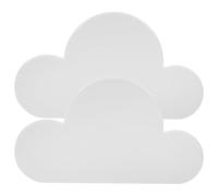 SOLUSTRE Organiseur Magnétique pour Clés Support Mural Porte-clés Créatif Simple Forme Nuage 2pcs en Abs Blanc sans Crochets pour Maison