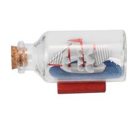 SOLUSTRE Ornement de Bureau Élégant Bouteille à Message en Verre Décor Liquide Fluide Design Océanique, Souvenir Artistique pour Navire de Croisière