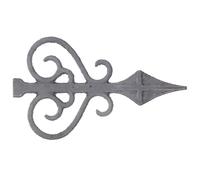 SOLUSTRE Ornements de Clôture Extérieure en Fer Forgé, Pointe Européenne Soudable, Installation Facile pour Jardin et Cour, Fleurons Décoratifs Robustes