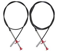 SOLUSTRE Outil de Débouchage de Canalisations Flexible en Pp et Acier, 2 Pièces, pour Retirer Cheveux et Aliments, pour Drains Domicile