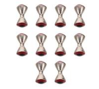 SOLUSTRE Outils de pêche à la Mouche 10 pcs Yeux haltère en Alliage de Zinc pour Fly Tying avec Bord Lisse adaptés à Divers leurres