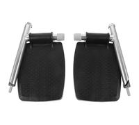 SOLUSTRE Paire de Repose-pieds Pliants Accessoire Noir Pratique en Métal et Abs pour Fauteuil Roulant pour Utilisateurs Troubles Moteurs des Membres Inférieurs