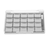SOLUSTRE Palette à Fards à Paupières Vide Magnétique Multifonction avec Plateau Métal Pinceau Inclus Boîte de Rangement Compacte et Transparente pour Maquillage DIY