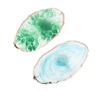 SOLUSTRE Palette de Bagues Mini Anneau 2 Pièces en Résine pour Nail Art Plateau de Mélange de Couleurs Pratique Travaux