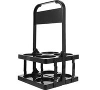 SOLUSTRE Panier à Bières Portable Pliable en Pp Noir Poignée, Casier à Bouteilles pour Barbecue Familial et Usage Quotidien