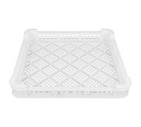 SOLUSTRE Panier de Congélation Individuel en Plastique Blanc pour Fruits de Mer, Séchage Rapide et Uniforme Trous de Drainage, pour Maison et Restaurant