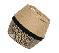 SOLUSTRE Panier de Rangement Pratique Portable et Polyvalent en Coton et Lin Deux Poignées , Panier à Plantes Couleur Aléatoire pour Salon ou Commode