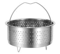 SOLUSTRE Panier Vapeur en Acier Inoxydable 304 Rond pour Riz et Poisson, Facile à Ranger, Sûr à Utiliser, Design Spécial et Finition Soignée pour Cuisson Vapeur