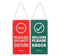 SOLUSTRE Panneau de porte double face pour entreprise « Ne pas déranger », « Bienvenue, veuillez frapper », plaque acrylique à suspendre ouverte et fermée pour magasins, bureaux, restaurants