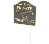 SOLUSTRE Panneau Propriété Privée Interdiction Entrer avec Piquet Noir pour Jardin Maison Pelouse Sécurité