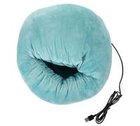 SOLUSTRE Pantoufles Chauffantes USB Portables pour Froids Chauffage Électrique Sûr et Confortable Pantoufles Hiver Rechargeables pour Homme et Femme Bureau et Maison Vert Foncé