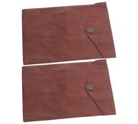 SOLUSTRE Paquet de Rangement pour Textes Sacrés Style Tibétain Élégant en Velours Côtelé Café, Lot de 2 Pièces Fermeture Sécurisée, pour Récitation Quotidienne et Voyage
