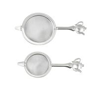 SOLUSTRE Passoire à Thé Maison Bureau et Résistance Haute Température Inoxydable 2pcs avec Poignée, Filtration Fine
