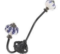 SOLUSTRE Patère Murale Citrouille - Patère Décorative Vintage en Métal Et Céramique pour Entrée, Serviette, Chapeau, Rideau, Multicolore, 19 X 10 X 4 Cm
