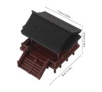SOLUSTRE Pavillon Miniature Chinois pour Aménagement Paysager Aquarium Ornement De Style Traditionnel pour Jardin Miniature Ou Terrarium Décoration Décorative Réaliste
