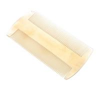 SOLUSTRE Peigne de Massage en Corne de Mouton Beige pour Cheveux, Améliore la Circulation Sanguine, Double Face, pour Usage Familial et Extérieur