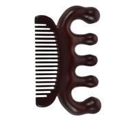 SOLUSTRE Peigne Massage Bois de Santal à Dents Larges Peigne Épais pour Massage Du Chevelu et Épuration des Pellicules Multifonction pour Femme et Homme Relaxation Du Cou Méridien