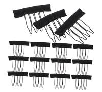 SOLUSTRE Peignes à Postiche à Ressort 30 Pièces Petites Pinces 4 Dents Acier Résistantes pour Accessoires Perruques Maintien Sécurisé Usage Coiffure Postiche Bonnet