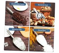 SOLUSTRE Pelle à Glace Acier Inoxydable Renforcé Pelle Alimentaire Multifonction pour Cuisine Grains Farine Sucre et Glace Poignée Ergonomique Confortable