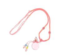 SOLUSTRE Pendentif Aromathérapie Unique Verre Soufflé Collier Tressé DIY pour Huiles Essentielles Pendentif Parfumé Rose pour Femme