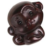 SOLUSTRE Pendentif Porte-clés Singe Bois de Sculpté Ornement Décoratif Pratique et Résistant pour Clés et Sacs Accessoire Unique DIY