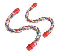 SOLUSTRE Perchoir en Corde de Coton Pliable pour Petits Oiseaux et Conures, Accessoires de Cage 2 Pièces, Favorise L'activité Physique et Offre Un Support Suspendu Confortable