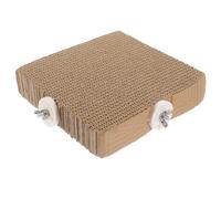 SOLUSTRE Perchoir pour Perroquet Grosse Taille en Carton Recyclé, Plateforme d'exercice pour Oiseaux, à Mâcher Naturel pour Perruches et Calopsittes, Support Multifonction pour Griffes