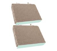 SOLUSTRE Perchoirs pour Oiseaux en Carton Ondulé 2 Pièces, Plateforme Moyenne pour Perroquets, Accessoire pour Cage à Perroquet, Perchoir à Oiseaux Résistant et Facile à Nettoyer, Support