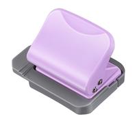 SOLUSTRE Perforatrice à Main pour Classeurs à Spirale en Plastique Pourpre, Design Gain de Temps, Perforatrice de Papier Portable pour Documents et Planners