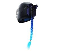 SOLUSTRE Perruque Cheveux Casque avec Couettes Accessoires pour Casques De Moto Coiffure Décorative pour