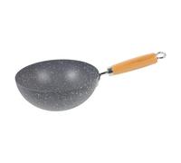 SOLUSTRE Petite Poêle Wok 20 Cm Antiadhésive Motif Marbre, Wok pour Plaque à Induction, Cuisson Maison Polyvalente, Poêle à Fond Rond pour Sauter et Frire