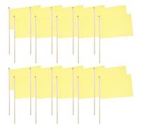 SOLUSTRE Petits Drapeaux Jaunes Portables Sensation de Main Confortable en Polyester et Bois Lot de 25 pour Parade et Décoration de Fête