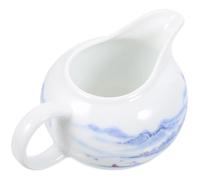 SOLUSTRE Pichet à Sauce en Céramique Blanche 170ml, Crémier pour Café Facile à Nettoyer Design Polyvalent, pour Servir Lait ou Sirop Lors de Repas