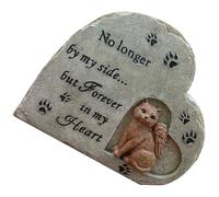 SOLUSTRE Pierre Commémorative de Chat Délicate Statue Extérieure en Résine Apportant Réconfort et Stabilité pour Animaux de Compagnie pour Jardin