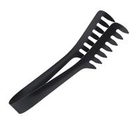 SOLUSTRE Pince à Spaghetti Acier Inoxydable Noir Mat Pince Cuisine pour Servir Pâtes Salades et Viandes Résistante pour Barbecue et Usage