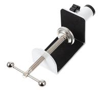 SOLUSTRE Pince de Fixation de Table Réglable en Aluminium Socle en Fer Blanc, Support Porte-à-Faux Robuste pour Bureau, Clip Multifonctionnel Compatible Surfaces Planes, pour Lampe