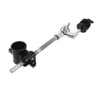 SOLUSTRE Pince de Fixation Réglable pour Accessoires de Cymbale de Batterie, Support Court 2 Sections en Métal, Accessoire de Montage pour Batterie Électronique, Pied de Cymbale Robuste,