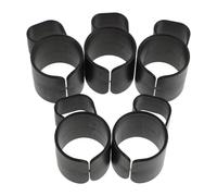 SOLUSTRE Pinces serre-câbles plastiques noires 5 pcs avec base pivotante pour câble audio - Accessoires pour gestion de câbles sur bureau ou scène - Compatible cordons et pieds de micro
