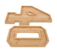 SOLUSTRE Planche à Charcuterie Numérotée en Bois Forme 40 pour Snacks et Fruits, Surface sans Couture Résistante, Décoration Anniversaire ou Fête D'anniversaire