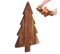SOLUSTRE Planche à Découper Détails Délicats Forme Sapin de Beige en Bois Multifonctionnelle et Facile à Nettoyer, pour Restaurants et Fêtes