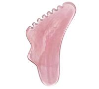 SOLUSTRE Planche de Massage Gua Sha pour Corps, Outil de Massage Spa en Résine Rose Surface Dentelée, Masseur Corporel Portable pour Détente Musculaire, Visage et Voyages